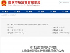 市場監(jiān)管總局公告：調(diào)整后的《實施強制管理的計量器具目錄》