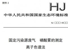 離子色譜法測(cè)定磷酸霧、硝酸霧的兩項(xiàng)生態(tài)環(huán)境標(biāo)準(zhǔn)正在征集意見(jiàn)