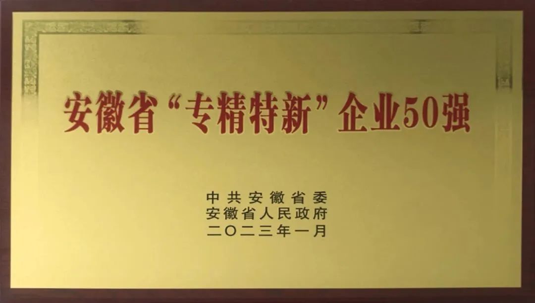 安徽藍(lán)盾光電子股份榮獲安徽省“專精特新”企業(yè)50強(qiáng)榮譽(yù)稱號(hào)