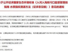 入河入海排污口監(jiān)督管理技術指南 水質指紋溯源方法(征求意見稿)